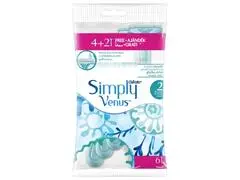 Lot de 4 Rasoirs Simply Venus + 2 Gratuits