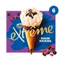 Glaces Cones Rhum Raisins Extreme