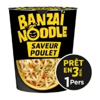 Nouilles Instantanees Poulet Banzai Noodle 3min Banzai