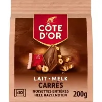 Carres De Chocolat Lait Noisettes Cote D Or