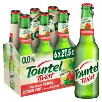 Biere Aromatisee Jus De Fraise Citron Vert Et Menthe Sans Alcool 0 0 Tourtel Twist