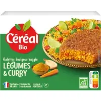 Galette Boulgour Veggie Legumes Curry Cereal Bio