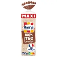 Pain De Mie 100 Mie Complet Sans Croute Maxi Format Sans Additifs Harrys
