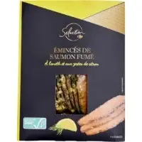 Émincés de saumon fumé fumé au bois de hêtre, à l'aneth et aux zestes de citron CARREFOUR