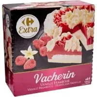 Dessert Glace Vacherin Vanille Framboise Carrefour Extra