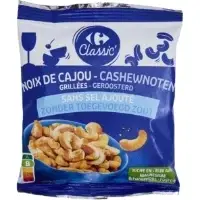 Noix De Cajou Grillees Sans Sel Ajoute Carrefour Classic