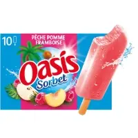 Sorbets Batonnets Peche Pomme Et Framboise Oasis