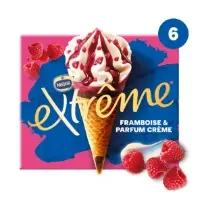 Glaces Cones Framboise Creme Extreme