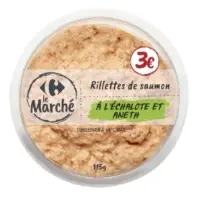 Rillettes De Saumon A L Echalote Et Aneth Carrefour Le Marche