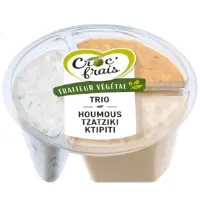Trio Traiteur Houmous Tzatziki Ktipiti Vegetal Croc Frais