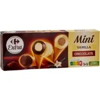 Glaces Cônes Mini Vanille Chocolat CARREFOUR EXTRA