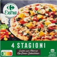 Pizza 4 Stagioni Cuite Sur Pierre Carrefour Extra