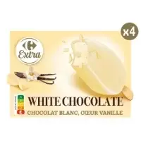 Glaces Batonnets Vanille Chocolat Blanc Carrefour Extra