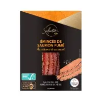 Eminces De Saumon Fume Au Sesame Et Au Pavot Fume Au Bois De Hetre Et Aquaculture Responsable Carref