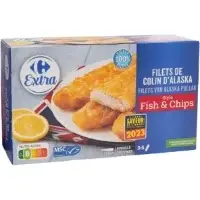 Filets De Colin D Alaska Style Fish Chips Carrefour Extra