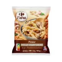 Poelee De Pates Surgele Sauce Cremeuse Aux Champignons Et Volaille Francaise Carrefour Extra