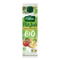Jus De Fruits Pomme Peche Poire Bio Cidou