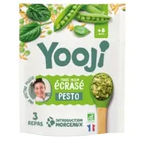 Plat Bebe Des 8 Mois Puree Morceaux Ecrase Pesto Bio Yooji