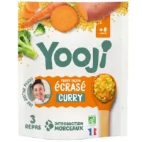 Plat Bebe Des 8 Mois Puree Morceaux Ecrases Curry Bio Yooji