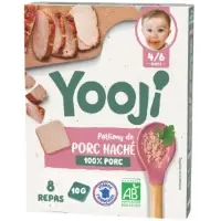 Plat Bebe Des 4 6 Mois Haches De Porc Bio Yooji