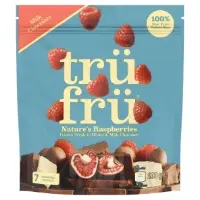 Confiserie Glacee Framboises Enrobees De Chocolat Blanc Et Au Lait Tru Fru
