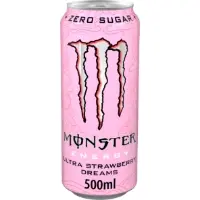 Boisson Energisante Saveur Fraise Sans Sucres Monster