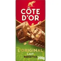 Tablette De Chocolat Lait Noisettes Entieres Cote D Or