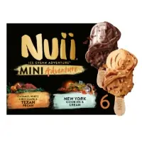 Glaces Bâtonnets Mini Caramel Chocolat Pécan et Cookies and Cream NUII