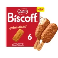 Glaces Batonnets Mini Caramel Biscuits Caramelises Biscoff Lotus