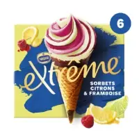 Glaces Cones Framboise Citron Extreme