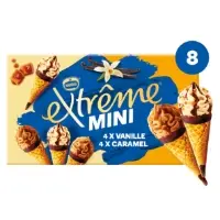 Glaces Cones Caramel Beurre Sale Et Vanille Amandes Caramelisees Extreme