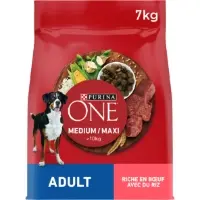 Croquettes Pour Chien Adulte Medium Maxi 10kg Boeuf Riz Purina One