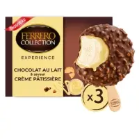 Glaces Batonnets Chocolat Lait Saveur Creme Patissiere Ferrero Rocher