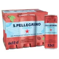 Eau Gazeuse Aromatisee Orange Sanguine Framboise Noire San Pellegrino Essenza
