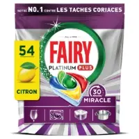 Capsules Lave Vaisselle Platinum Plus 30 Minutes Miracle Citron Fairy