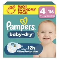 Couches Bebe 9 14kg Taille 4 Baby Dry Pampers