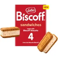 Dessert Glace Sandwich Vanille Biscuits Caramelises Biscoff Lotus