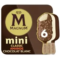 Glaces Batonnets Mini Classic Amandes Et Chocolat Blanc Magnum