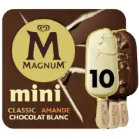 Glaces Batonnets Mini Classic Amandes Et Chocolat Blanc Magnum