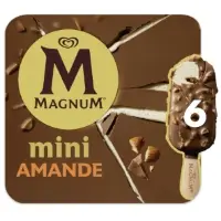 Glaces Batonnets Mini Vanille Chocolat Et Amandes Magnum