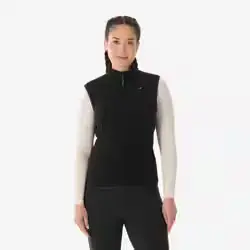 Gilet polaire de randonnée montagne femme, MH100 noir
