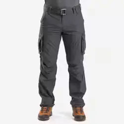 Pantalon cargo de trek voyage - travel 500 gris homme