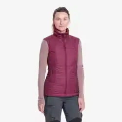Doudoune de trek sans manches synthétique Femme, MT100 violet