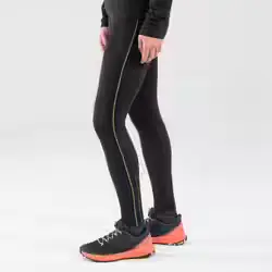 LEGGING DE TRAIL RUNNING LONG FEMME  EMBOSS NOIR BRONZE