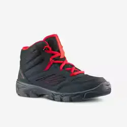 Chaussures de randonnée mid à lacets 35 au 38 enfant, NH100 gris