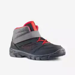 Chaussures de randonnée mid à scratch 24 au 34 enfant, NH100 gris