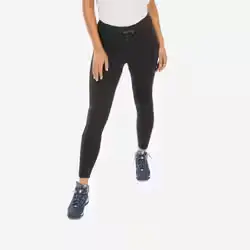 Legging chaud de randonnée femme, NH100 noir