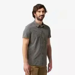 Chemise de randonnée manches courtes homme, NH500 Fresh gris