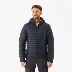 Doudoune à capuche de randonnée -5°C homme, MT100 bleu