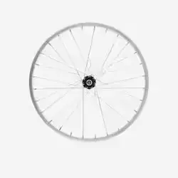 Roue vélo enfant 20 pouces avant simple paroi argent